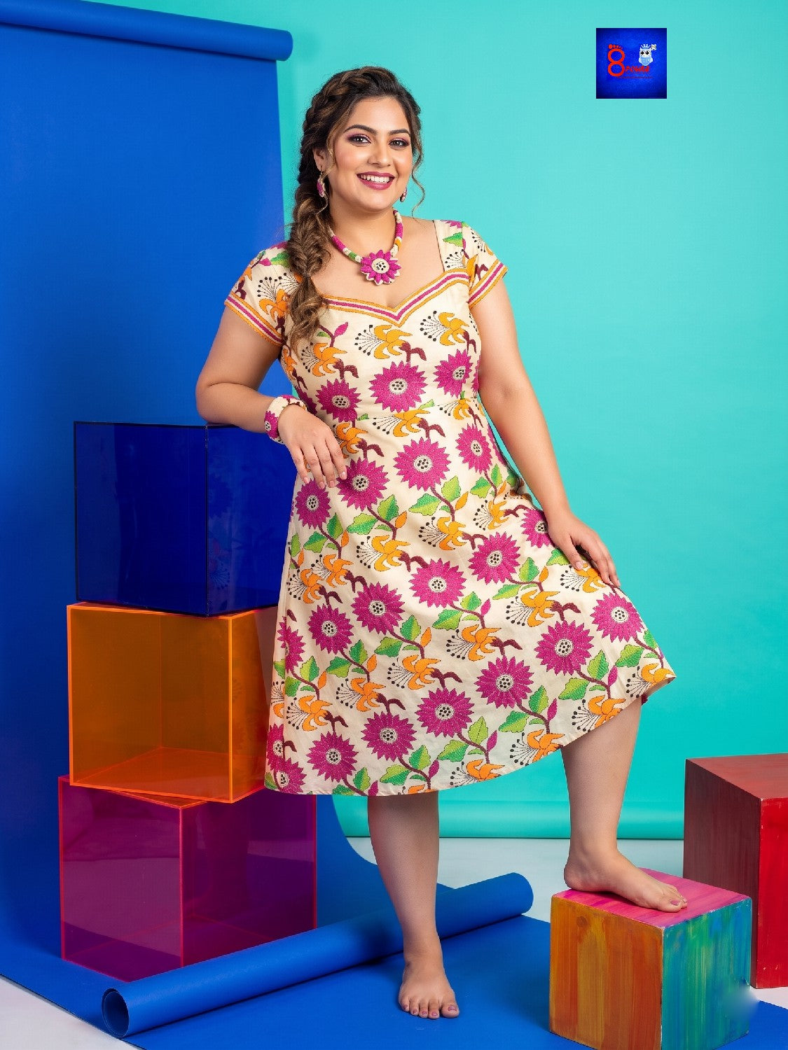 Pure Silk Kantha Dress