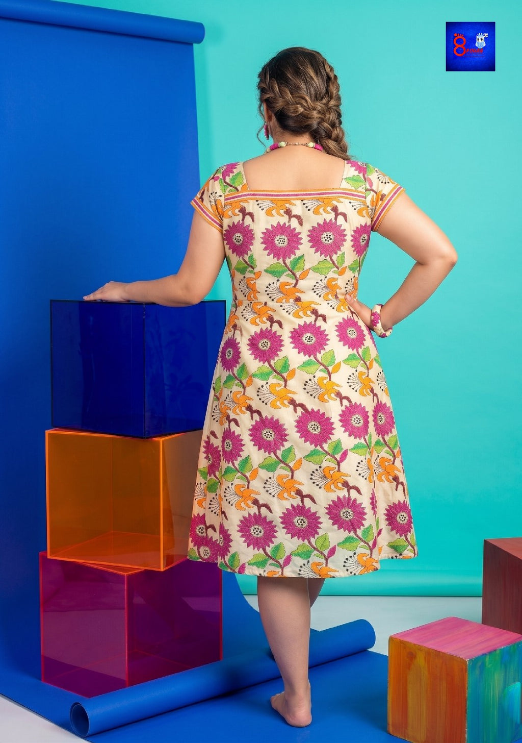Pure Silk Kantha Dress