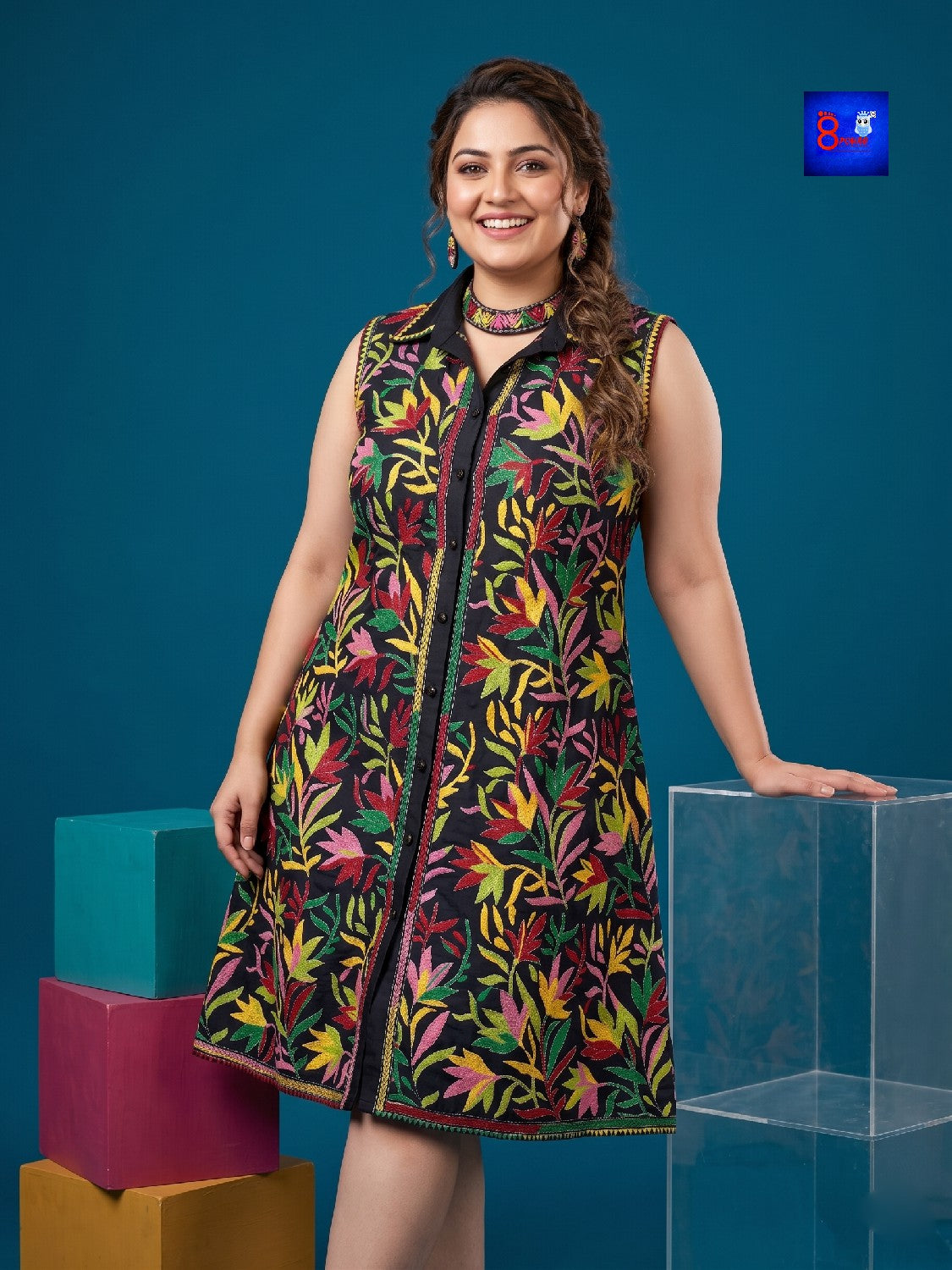 Pure Silk Kantha Dress