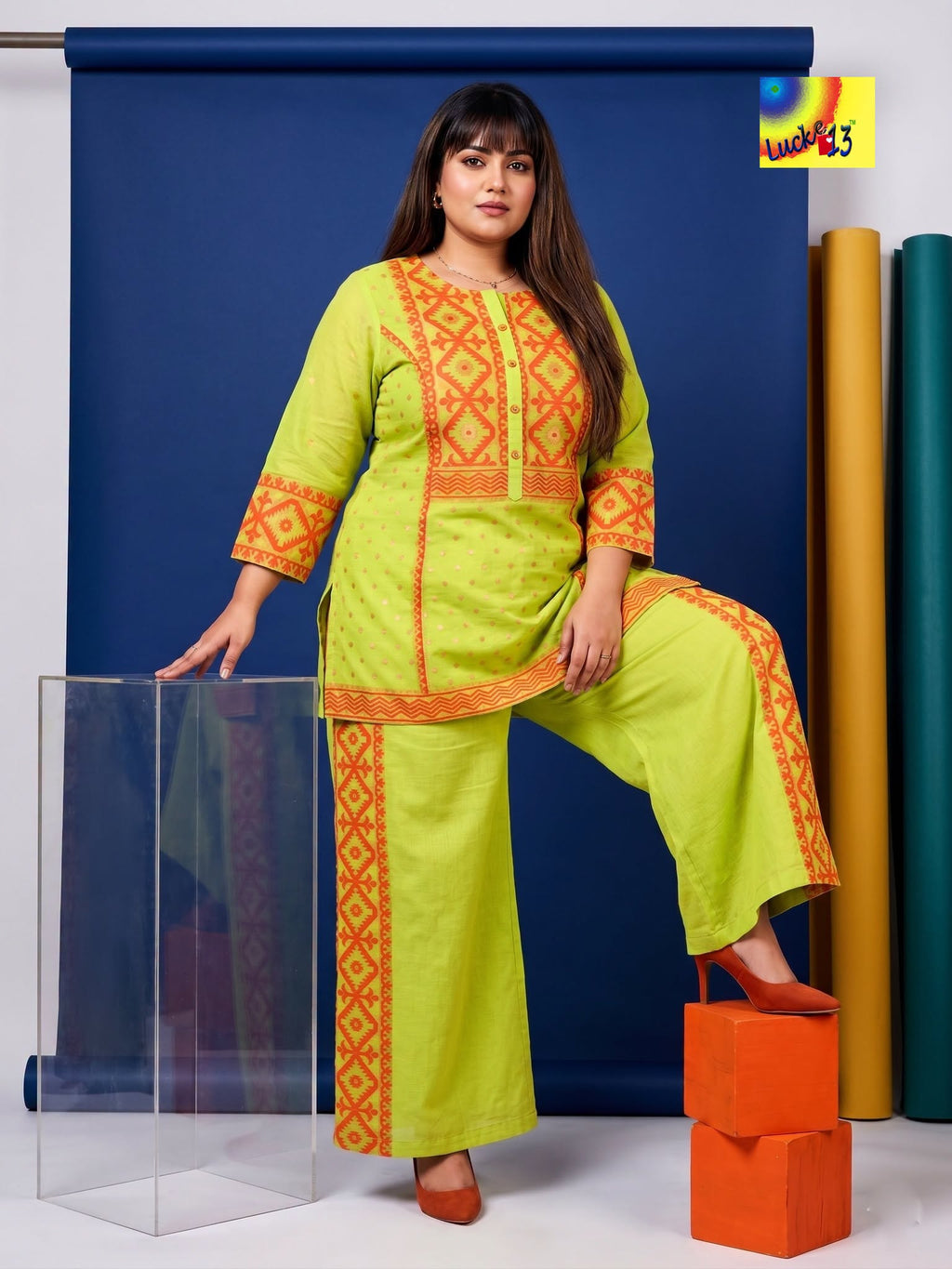 Jamdani Palazzo Co-ord Set