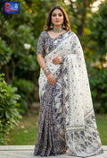 Designer Jamdani Kalamkari Saree