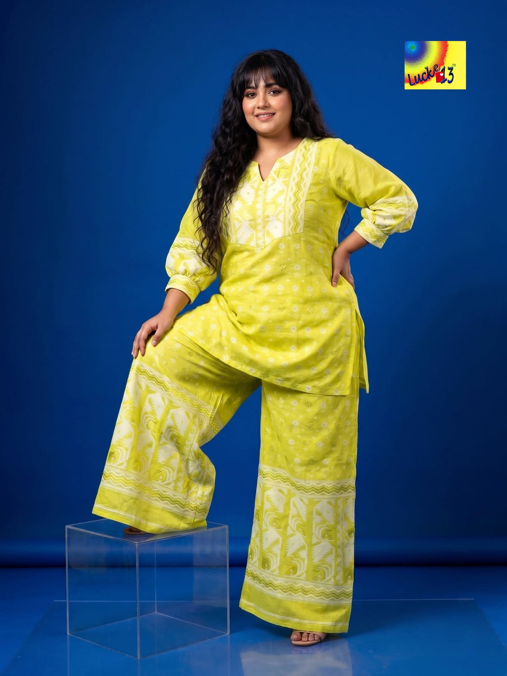 Jamdani Palazzo Co-ord Set