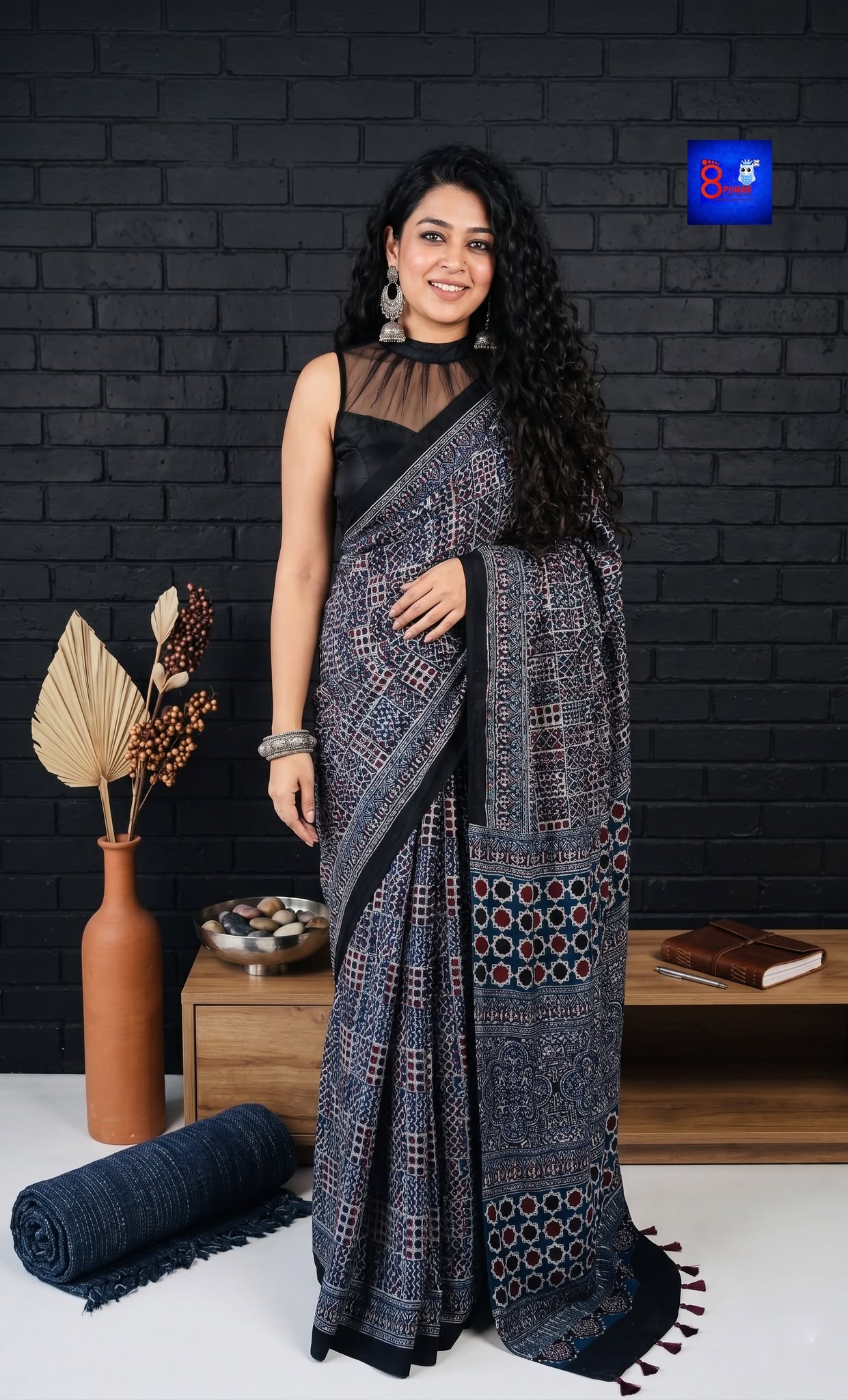 Authentic Modal Ajrakh Saree