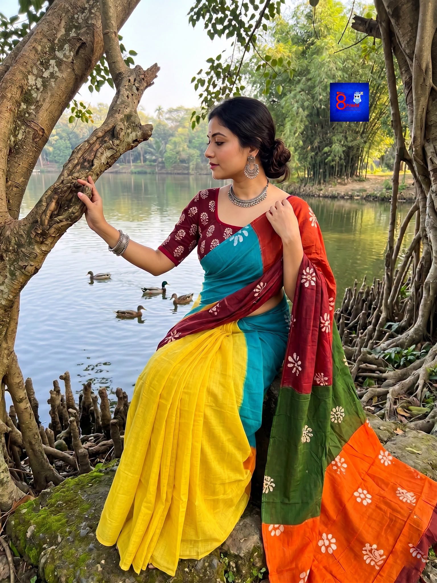 Pure Cotton Designer Batik saree