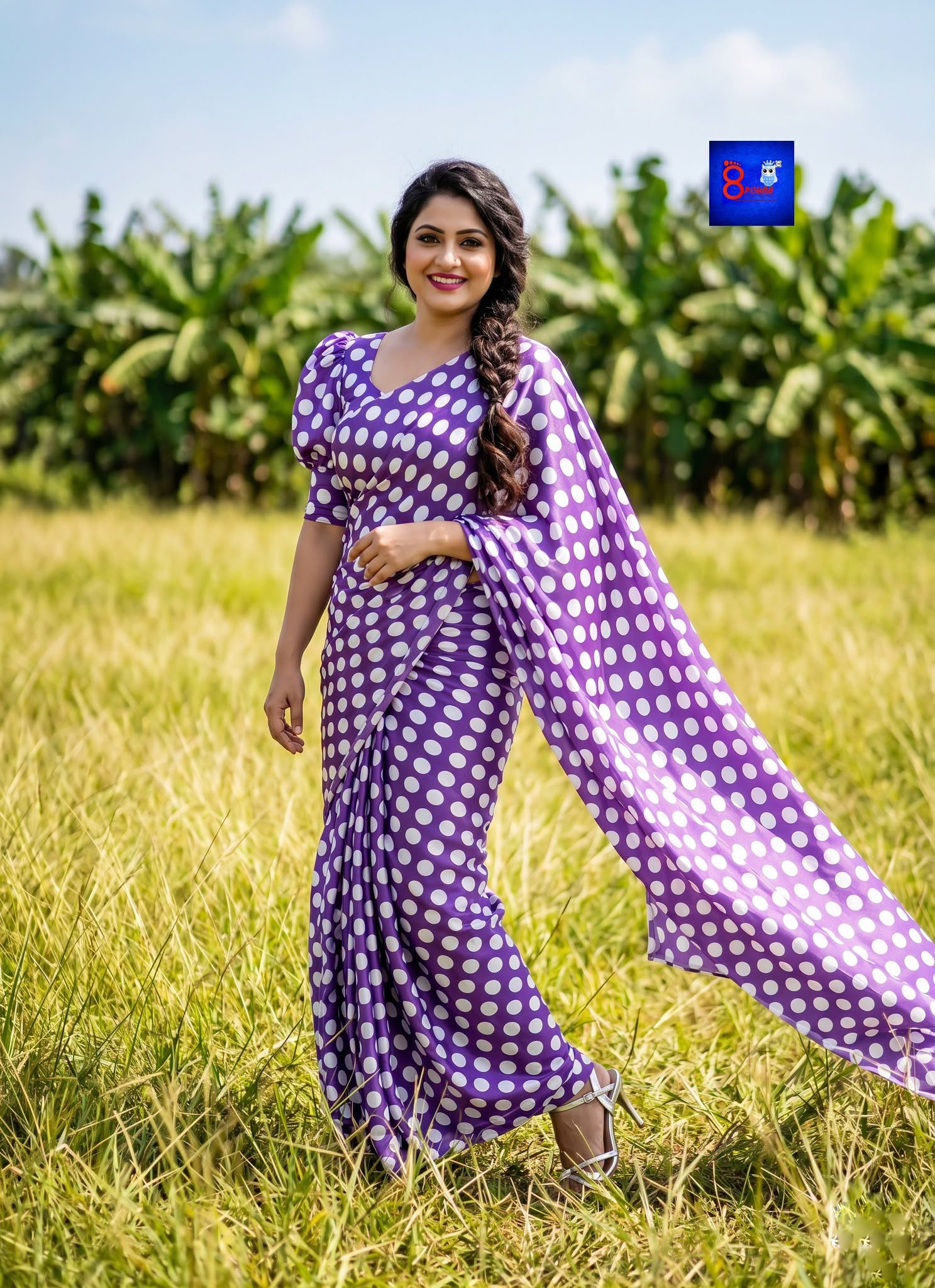 Modal Satin Polka Saree