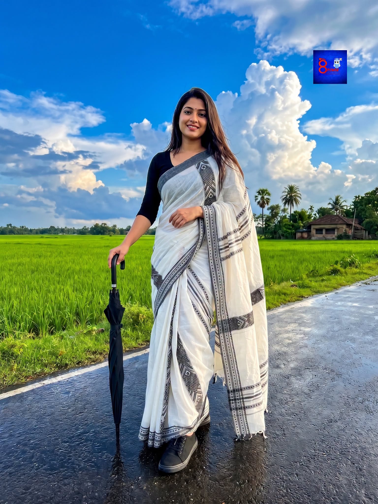 Exclusive Cotton Tangail Woven Appliqué Saree