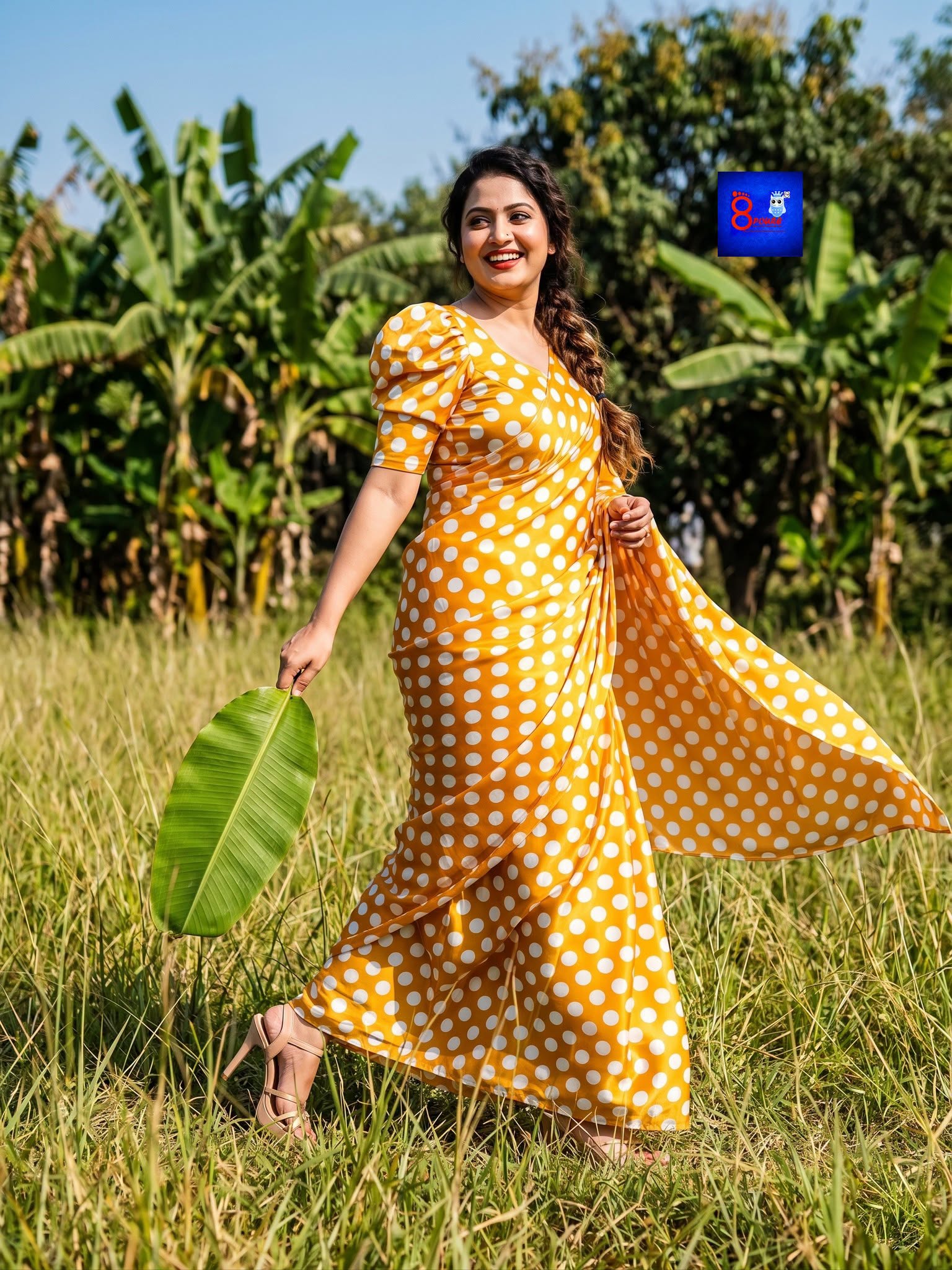 Modal Satin Polka Saree