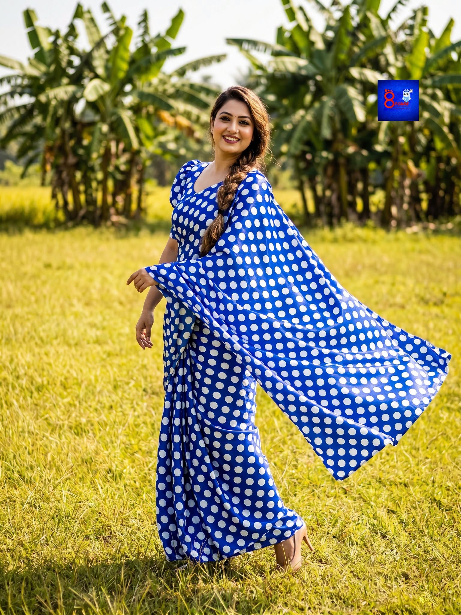 Modal Satin Polka Saree