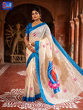 8Poure Durga Canvas Saree