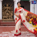 8Poure Durga Canvas Saree