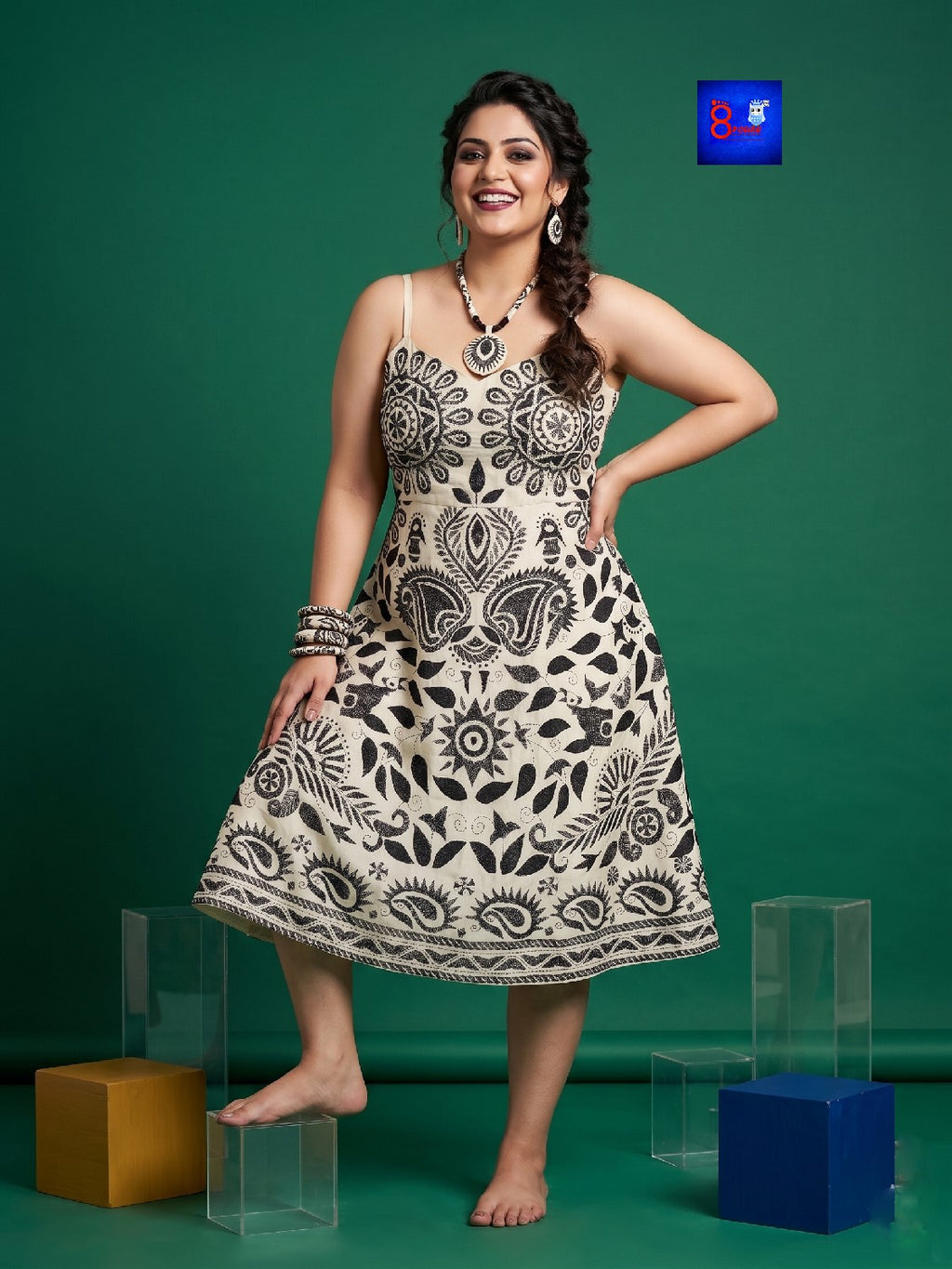 Pure Silk Kantha Dress