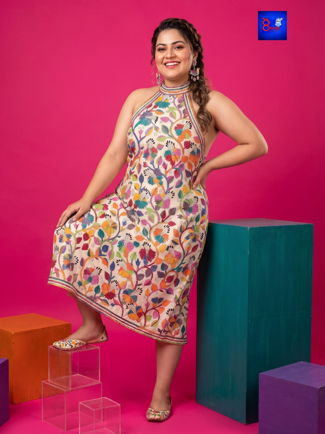 Pure Silk Kantha Dress