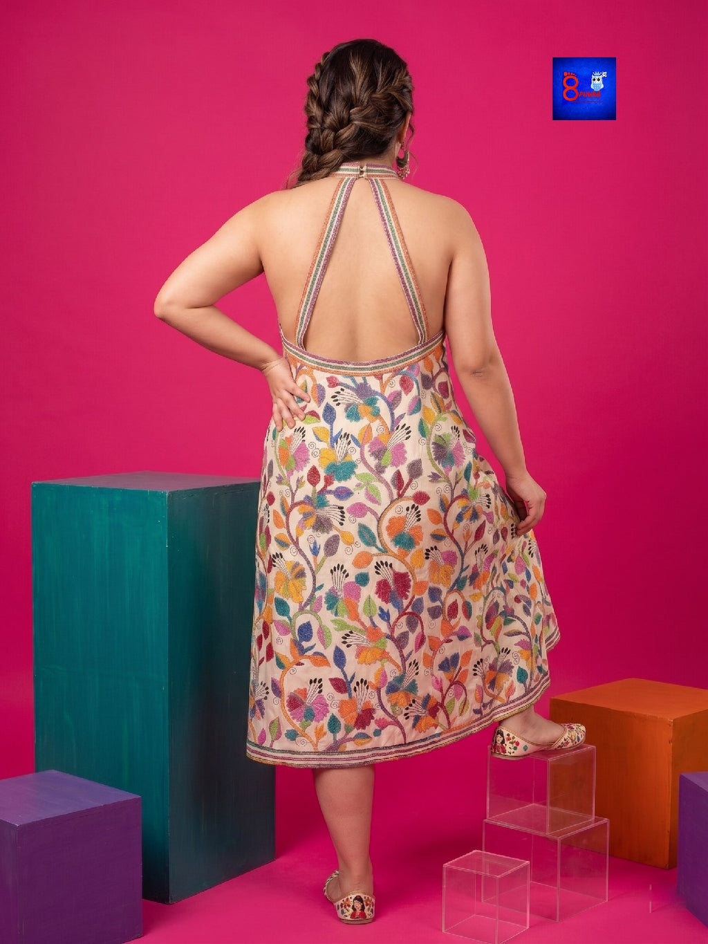 Pure Silk Kantha Dress