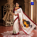 8Poure Durga Canvas Saree