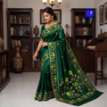 Pure Bengalore Silk Embroidered Zardousi Saree