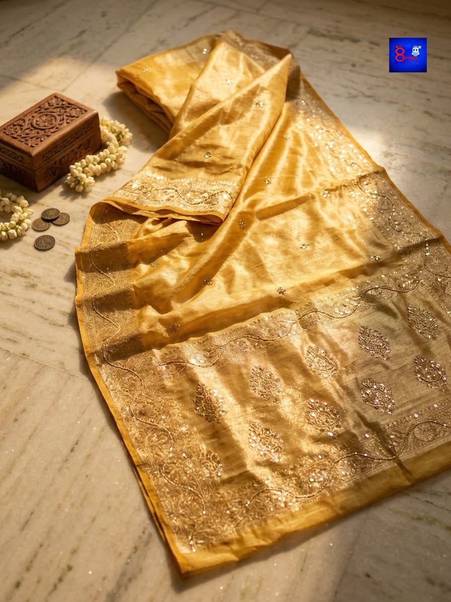 Pure Tissue Zardousi Saree