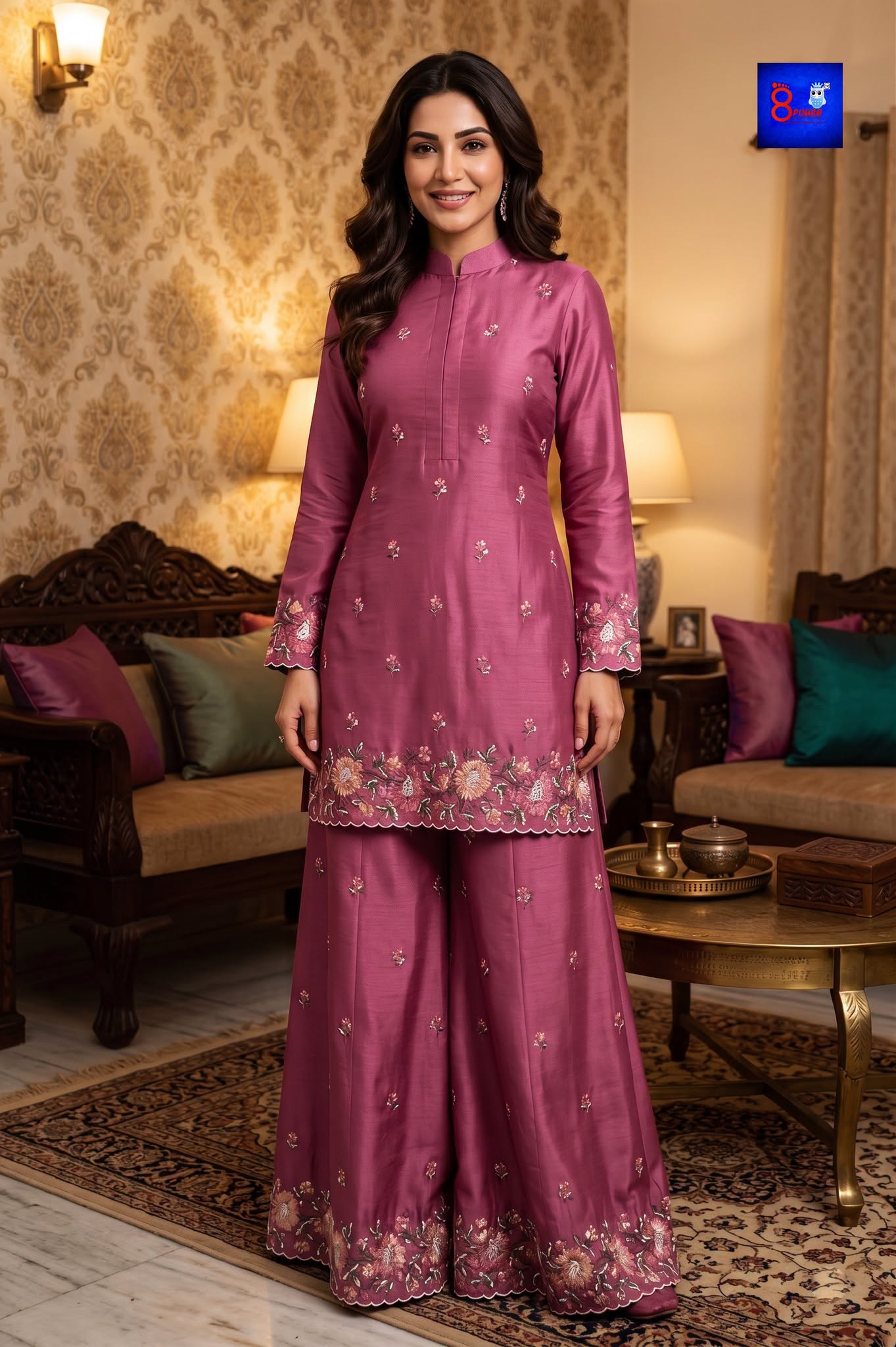 Pure Chiffon Kurti & Palazzo Set