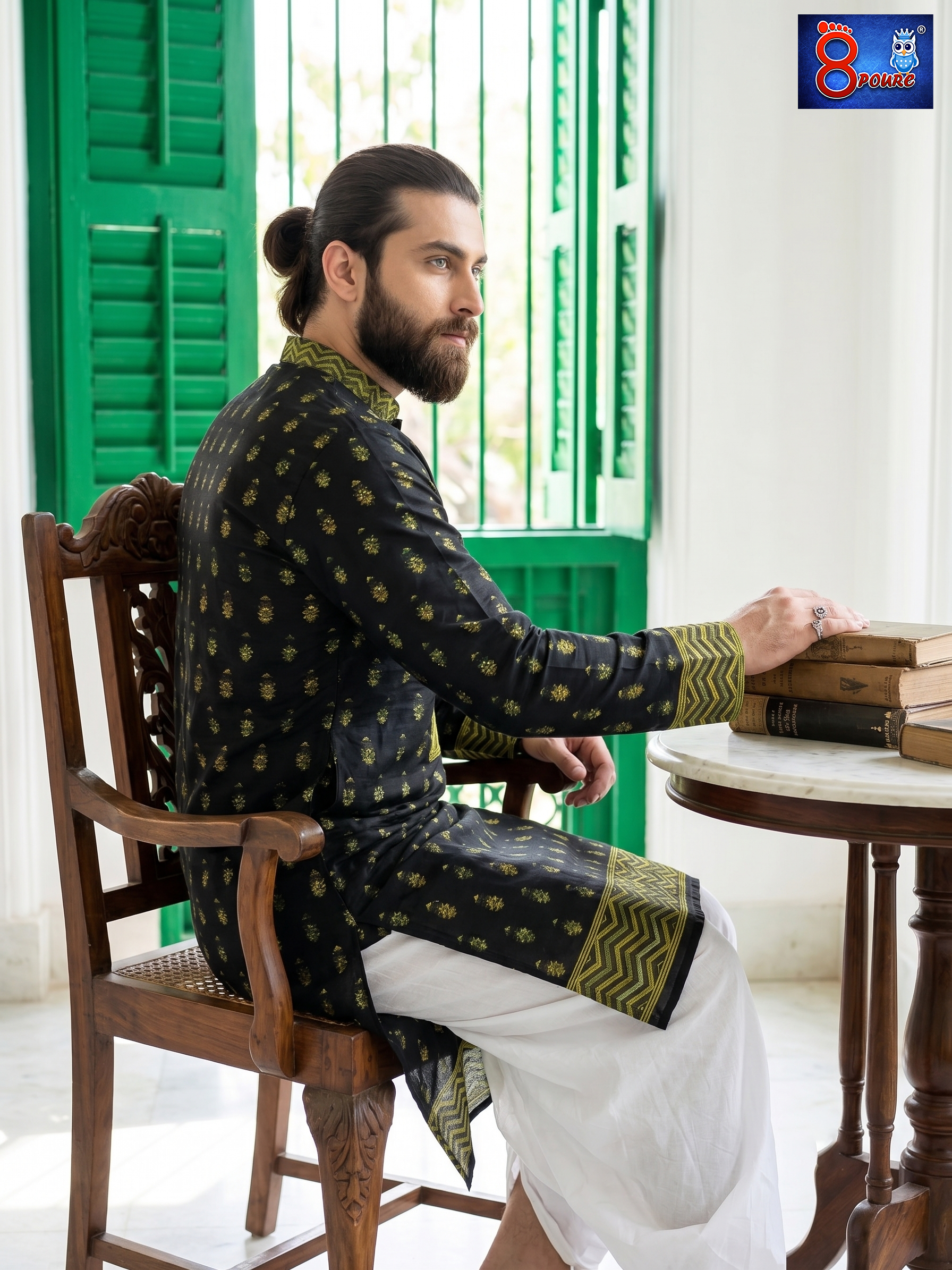 Woven Jamdani Kurta For Men
