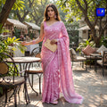 Authentic Bhagalpur Linen Chikankari Saree