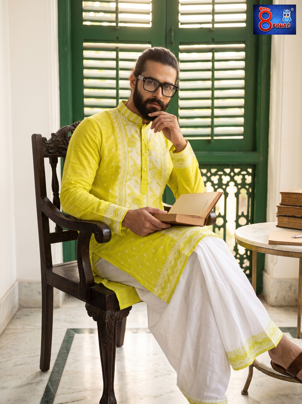 Woven Jamdani Kurta For Men
