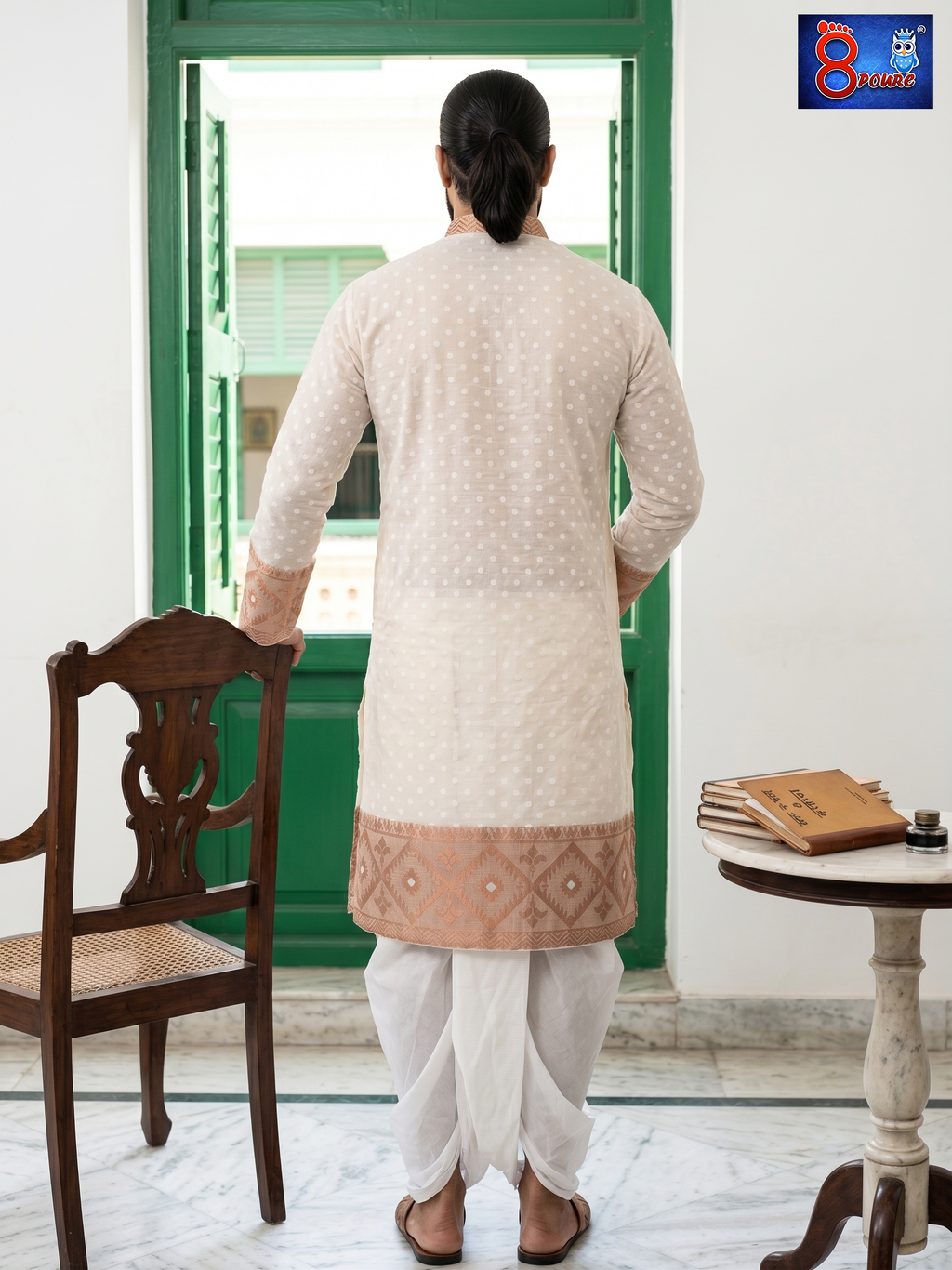 Woven Jamdani Kurta For Men
