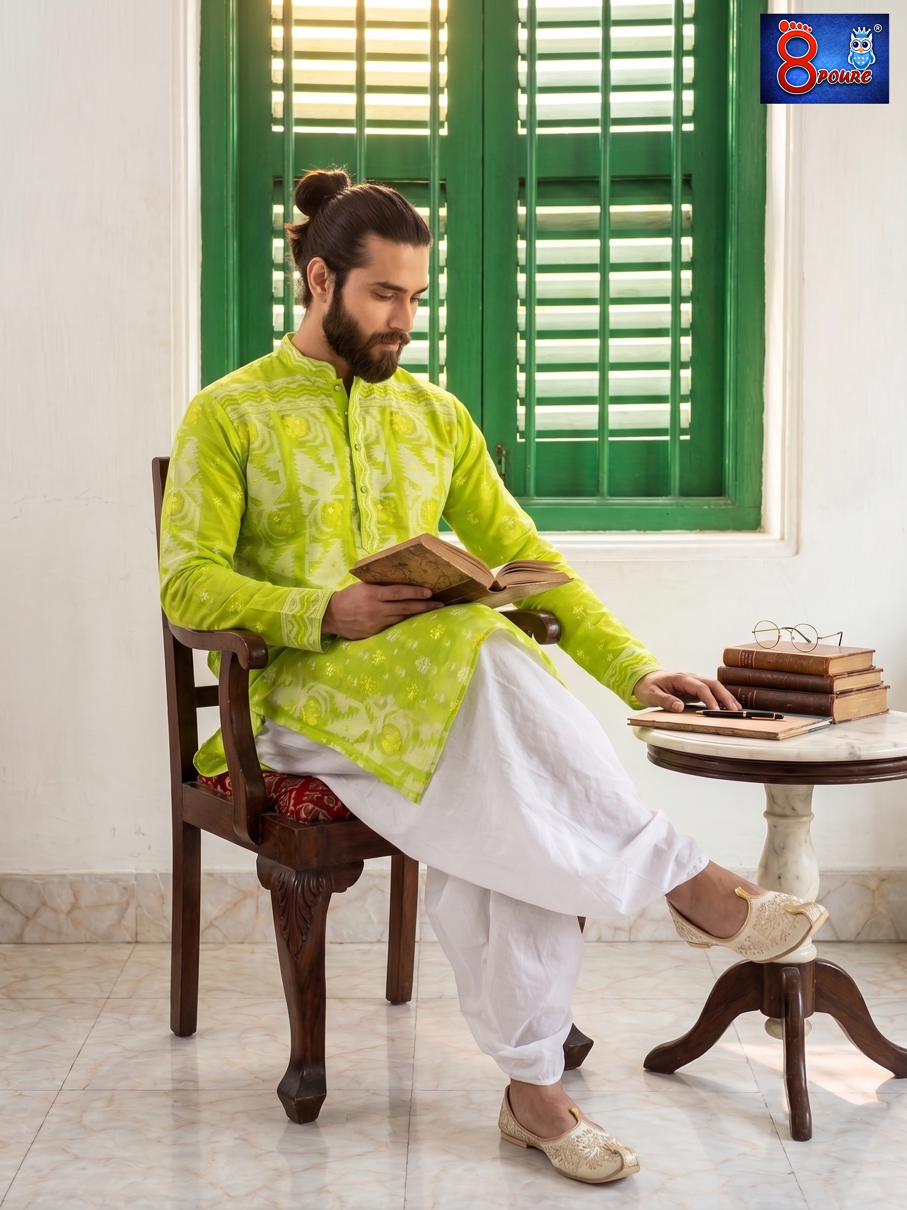 Woven Jamdani Kurta For Men