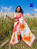 Pure Cotton Hand-Painted Saree