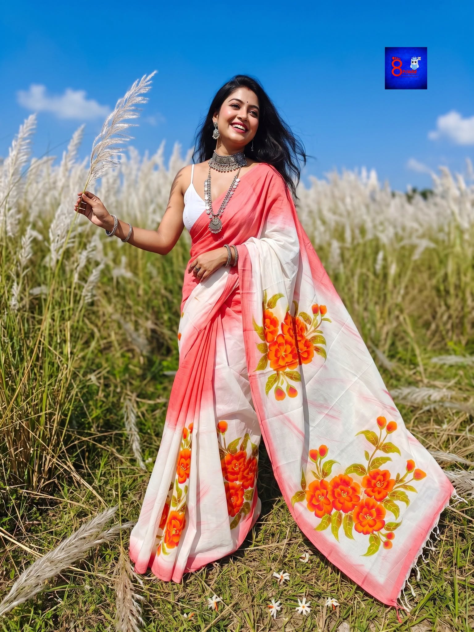 Pure Cotton Hand-Painted Saree