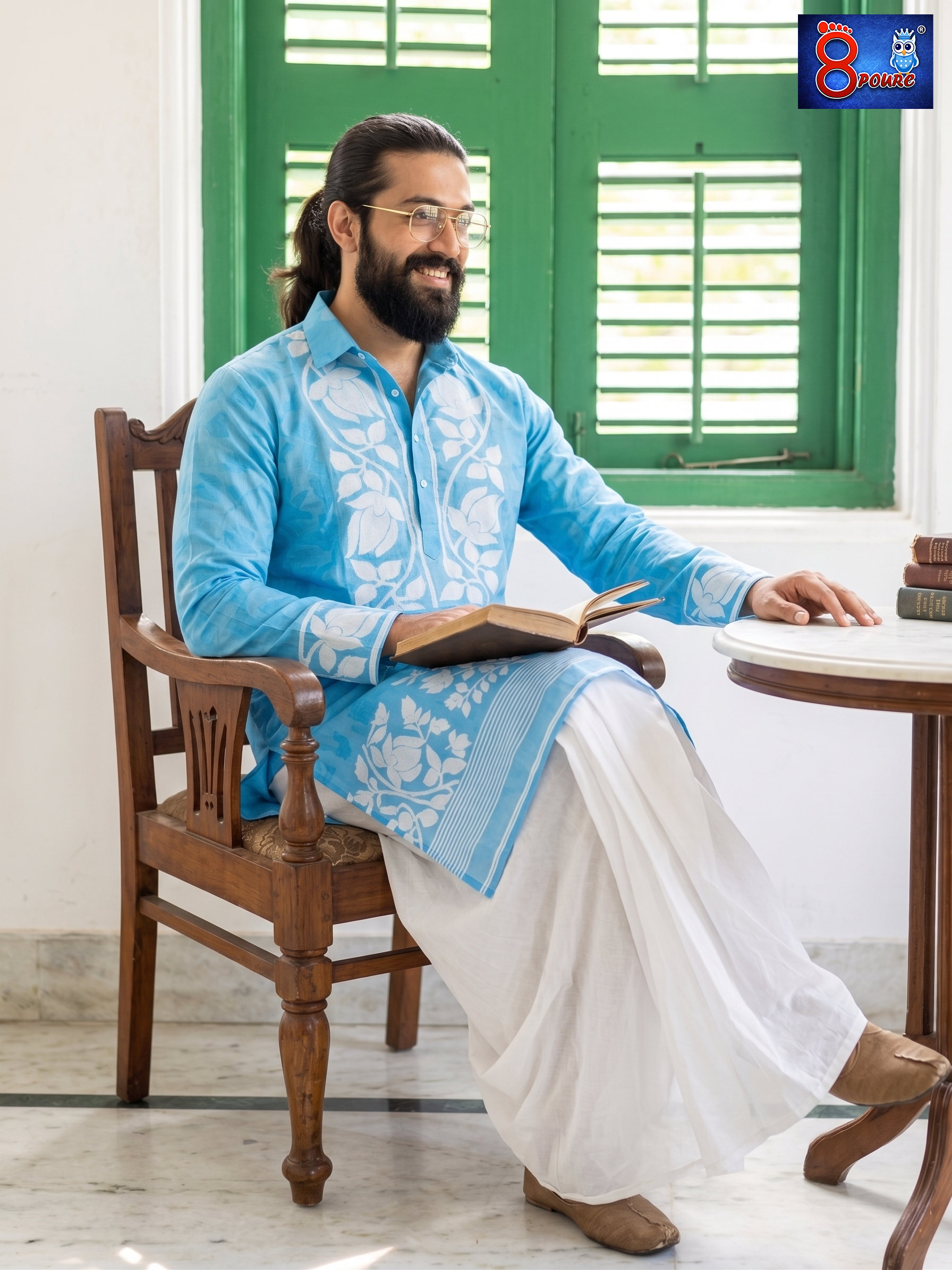Woven Jamdani Kurta For Men