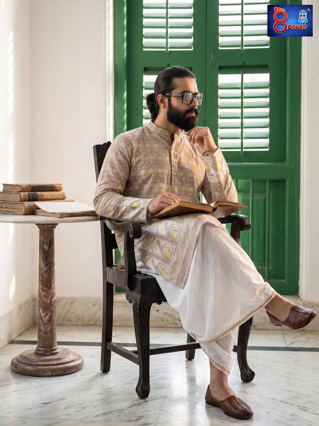 Woven Jamdani Kurta For Men