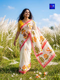 Pure Cotton Hand-Painted Saree