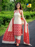 Handloom Jamdani Kurti, Dupatta & Pant Set