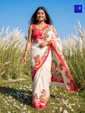 Pure Cotton Hand-Painted Saree