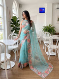 Pure Organza Parshi Embroidered Saree