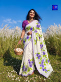 Pure Cotton Hand-Painted Saree