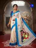 8Poure Durga Canvas Saree