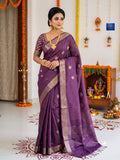 Kanchipuram Kattam SICO Saree - Purple