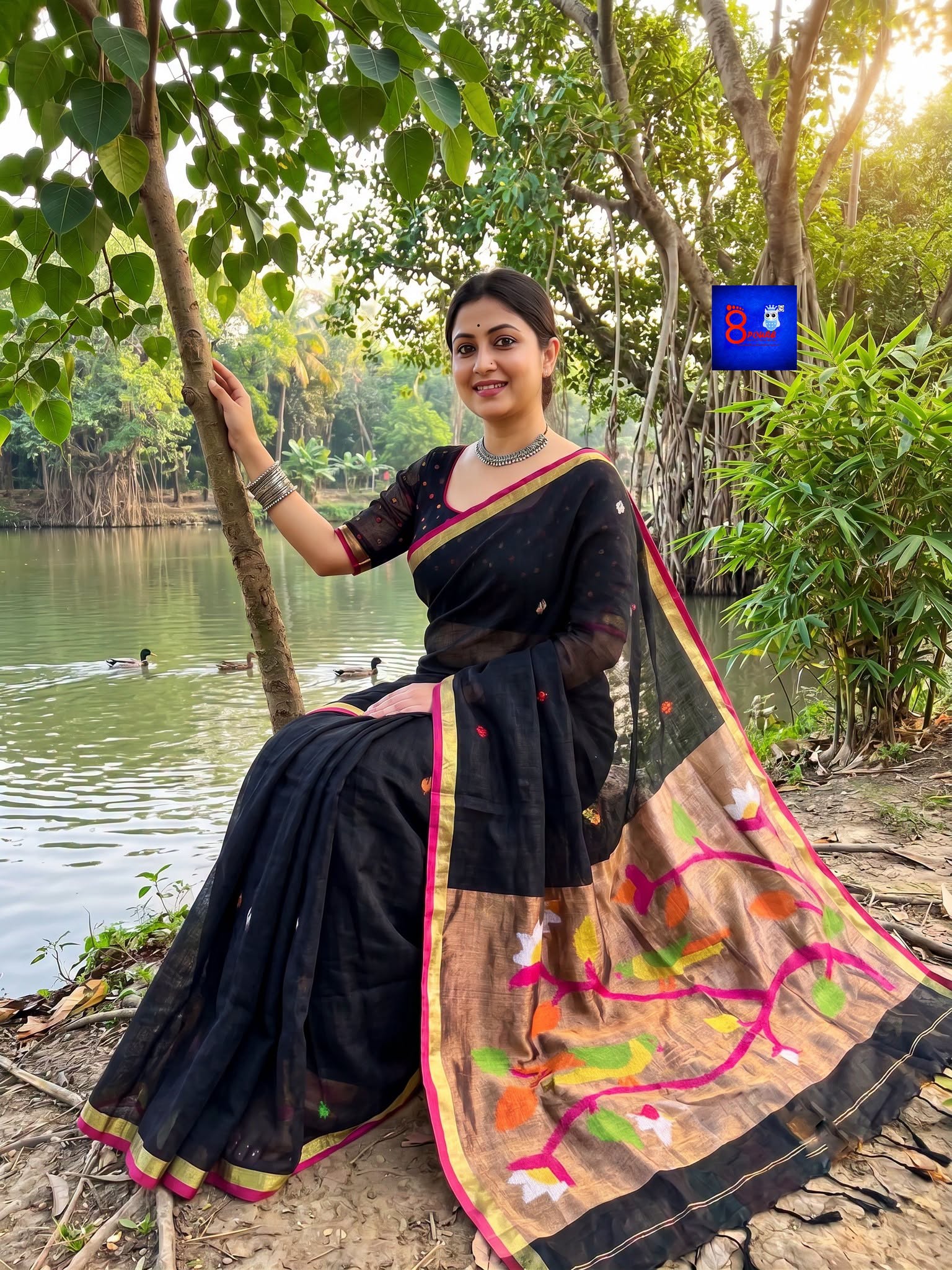 Paithani Pallu Linen Saree