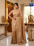 Modal Silk Jamdani Saree - Beige