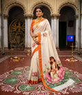 8Poure Durga Canvas Saree