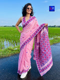 Pure Cotton Hand Kutch Embroidery Saree