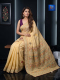 Fulia Tussare Lambani Embroidered Saree - Yellow