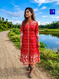 Jamdani A-Line Dress