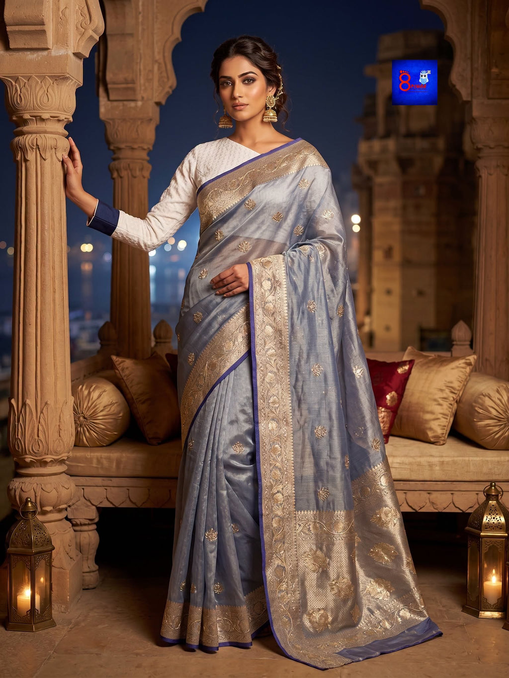 Pure Tissue Zardousi Saree