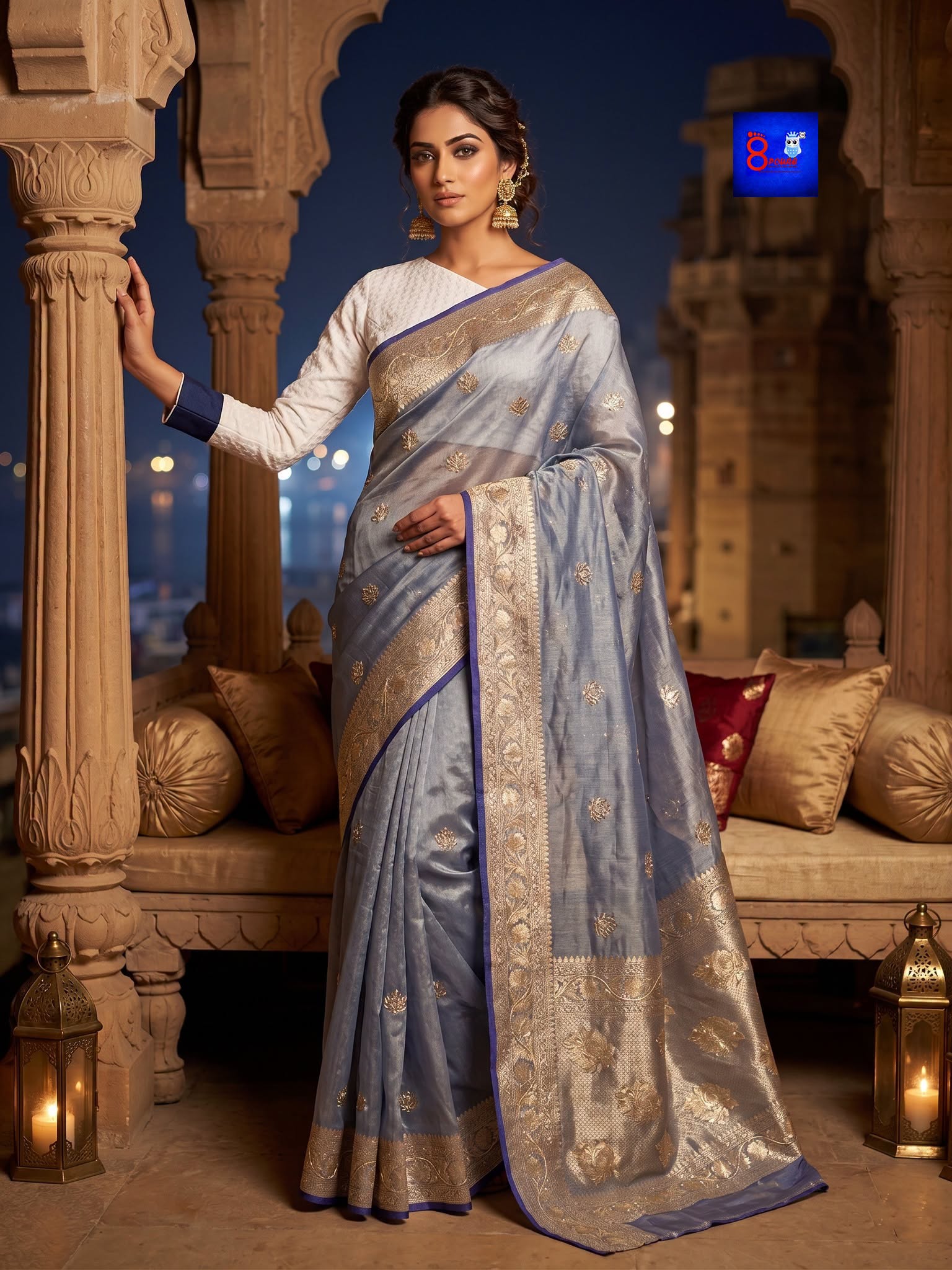 Pure Tissue Zardousi Saree
