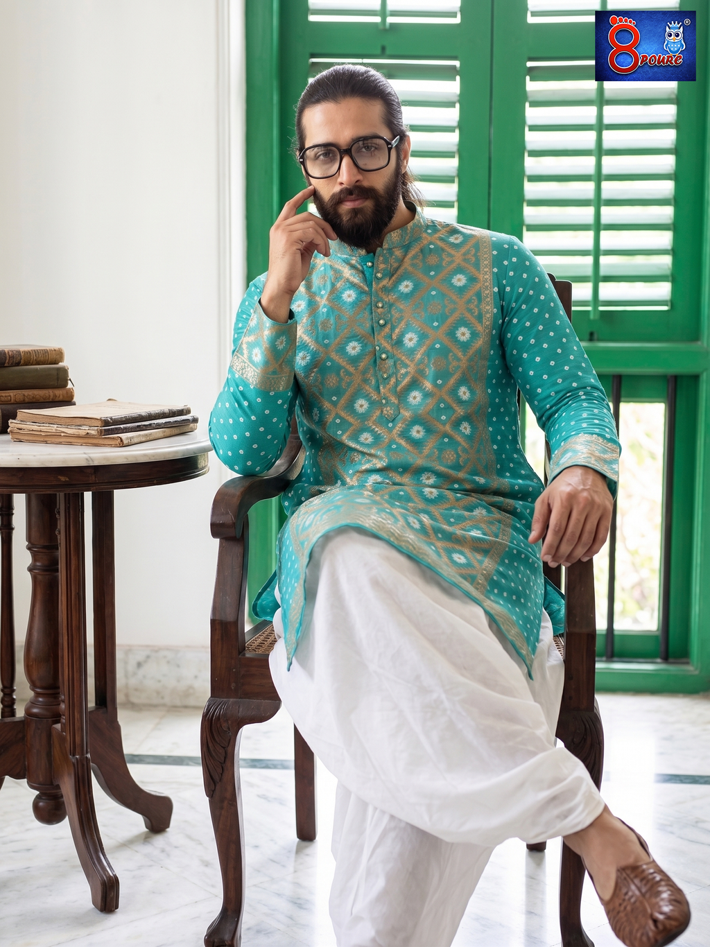 Woven Jamdani Kurta For Men