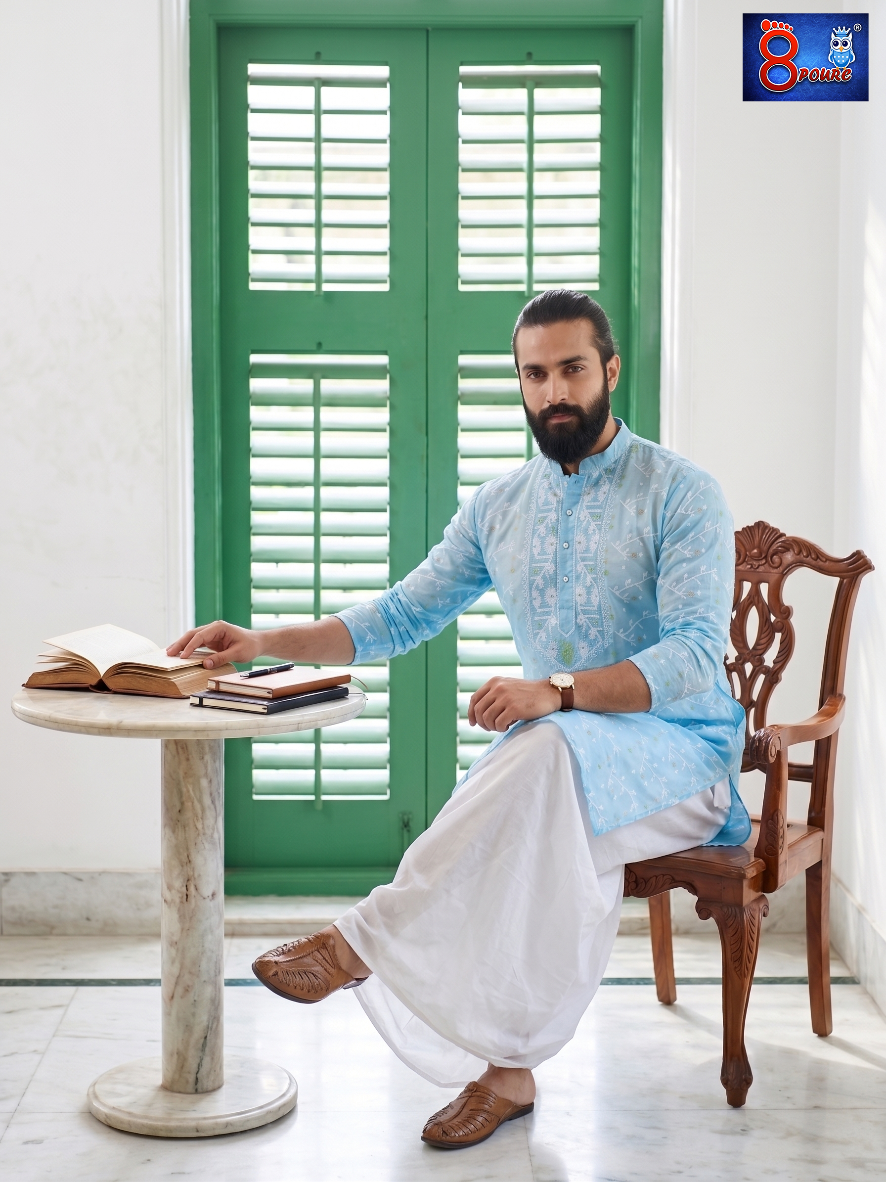 Woven Jamdani Kurta For Men