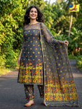 Handloom Jamdani Kurti, Dupatta & Pant Set