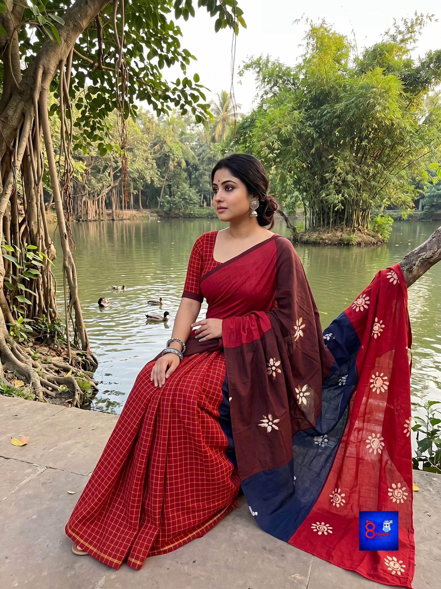 Pure Cotton Designer Batik saree