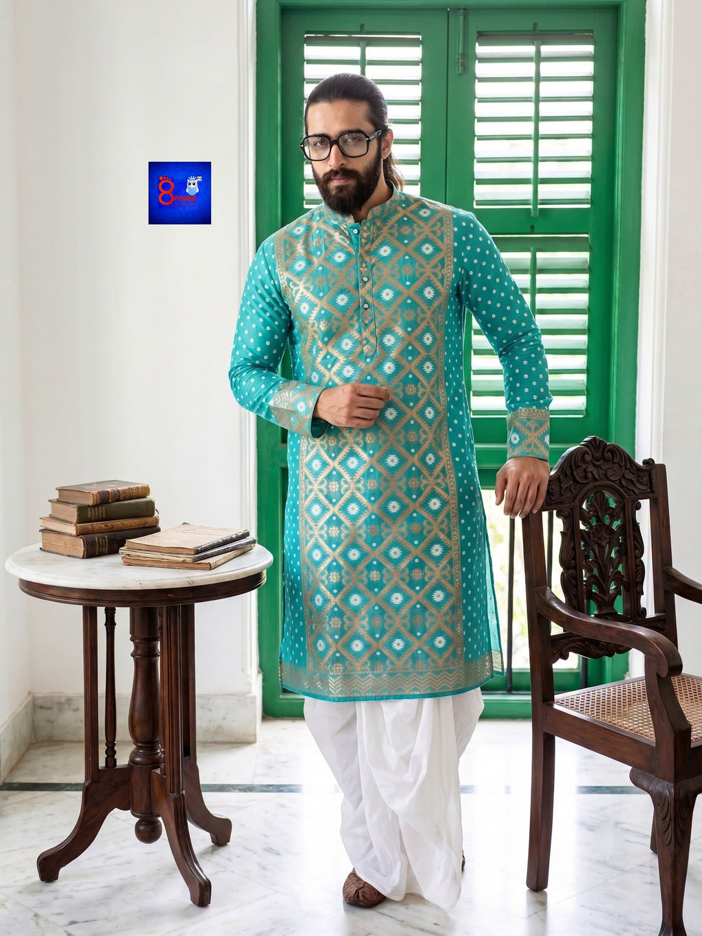 Woven Jamdani Kurta For Men